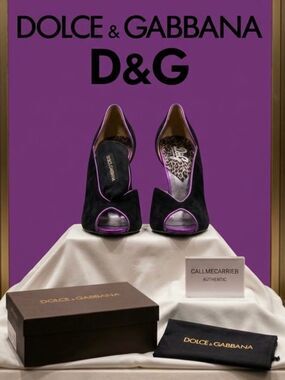 🛍️ Dolce & Gabbana Suede Peep-Toe Pumps